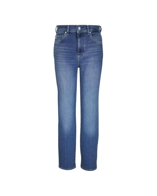 AG Jeans Blue Brinley Straight-Leg Jeans