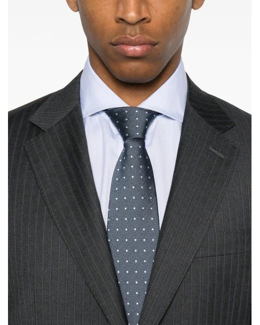 Canali Gray Costume À Fines Rayures for men