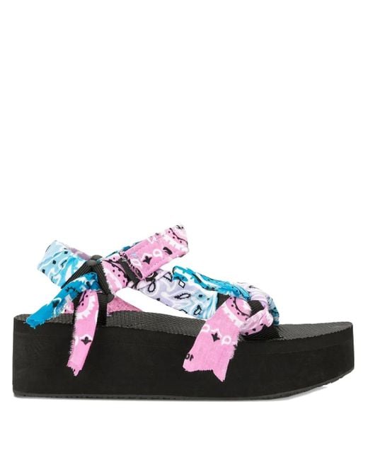 ARIZONA LOVE Blue 2.5Mm Trekky Bandana Platform Sandals