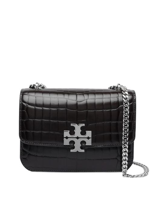 Tory Burch Black Small Eleanor Logo Shoulder Bag