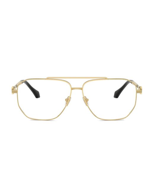 Versace Metallic Square-Frame Glasses for men