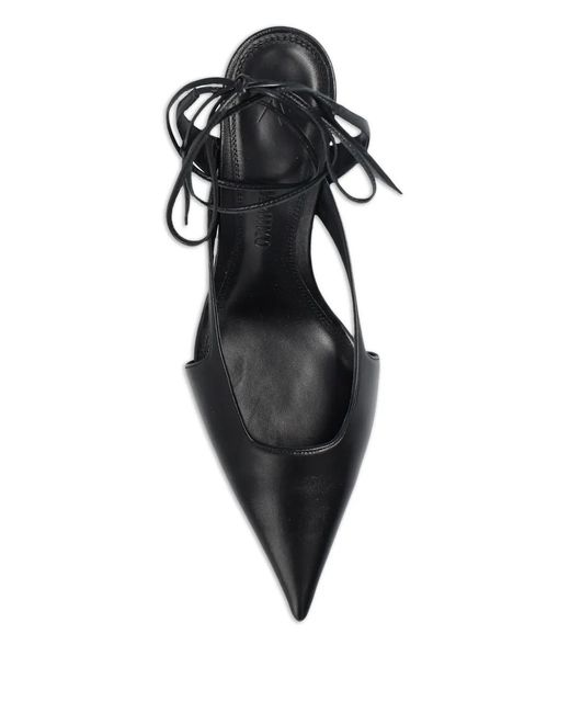 The Attico White Diane Ankle-Tie Pumps
