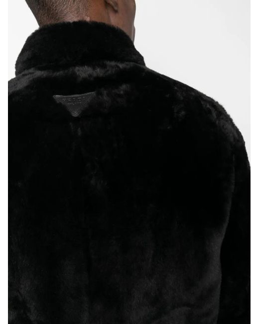 メンズ Prada トライアングルロゴ ジャケット Black