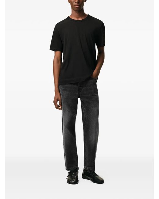 AMI Gray Tapered Buttoned Jeans for men