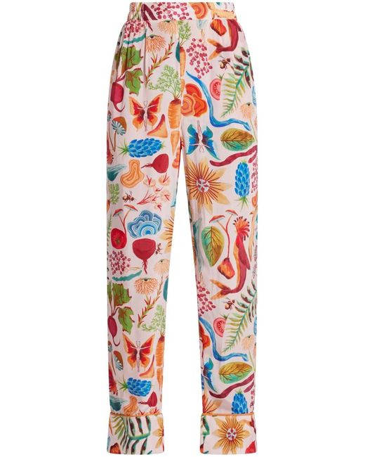 Farm Rio White Bright Farm Straight-Leg Trousers