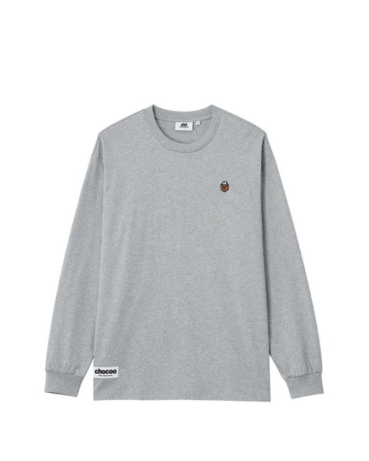 Chocoolate Gray T-Shirt À Broderies for men