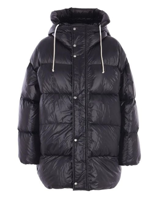 Jil Sander Black Hooded Button-Up Jacket for men