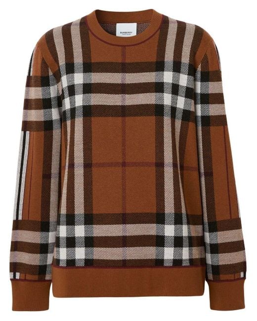 brown check jumper