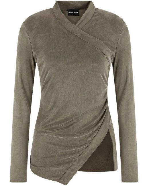 Giorgio Armani ラップデザイン トップ Green