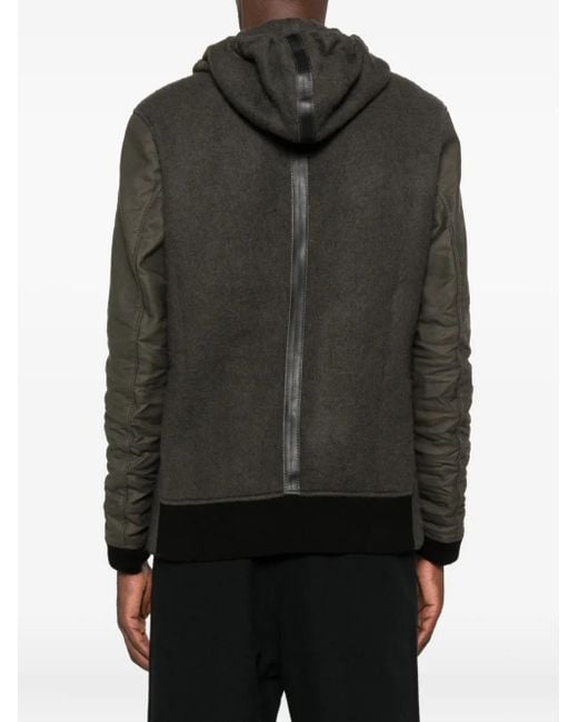 Giacca Con Design A Inserti E Cappuccio di Layer Zero in Black da Uomo
