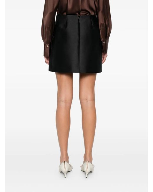 Dorothee Schumacher Black Floral-Embroidered Skirt