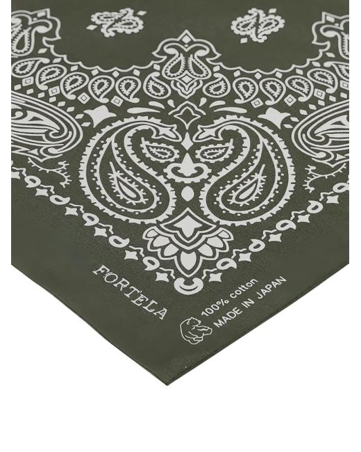 Fortela Gray Paisley Bandana for men