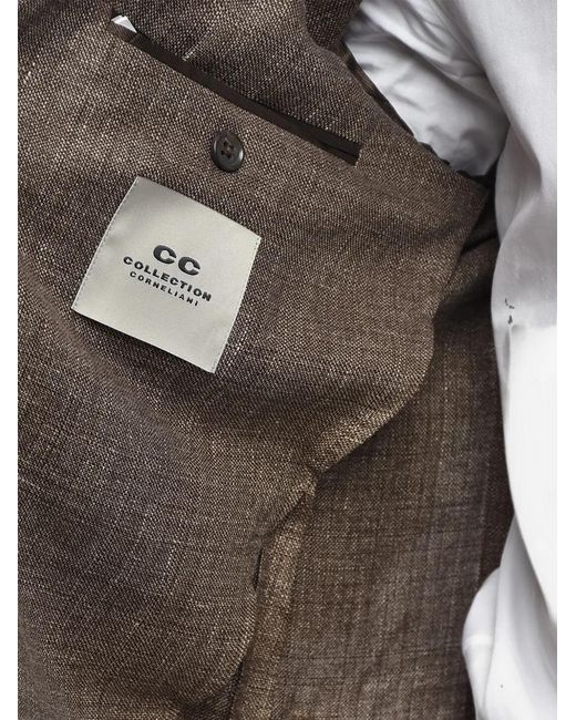 Corneliani Gray Cc Collection Single-Breasted Patch-Pocket Blazer for men