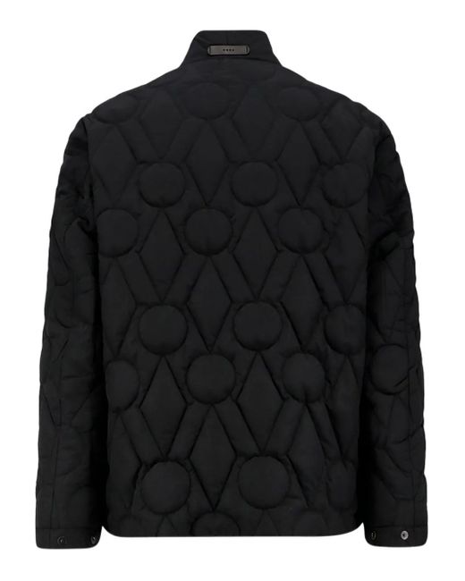 Hevò Black Quilted Jacket for men