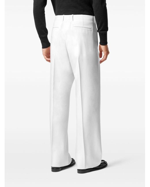 Pantaloni sartoriali di Versace in White da Uomo