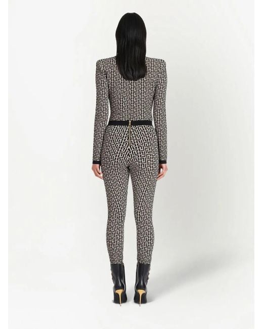 Balmain モノグラム レギンス Gray