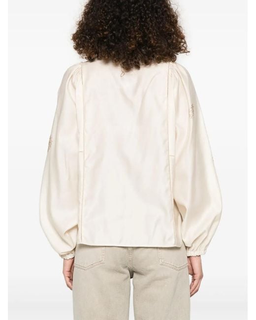 Max Mara Caladio Blouse in het Natural