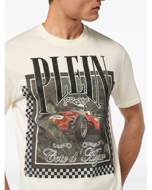 T-Shirt Con Stampa di Philipp Plein in Gray da Uomo