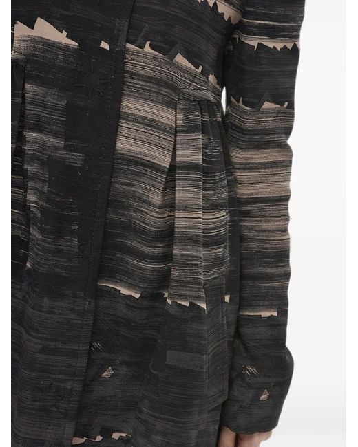 Giambattista Valli Black Printed Single-Breasted Coat