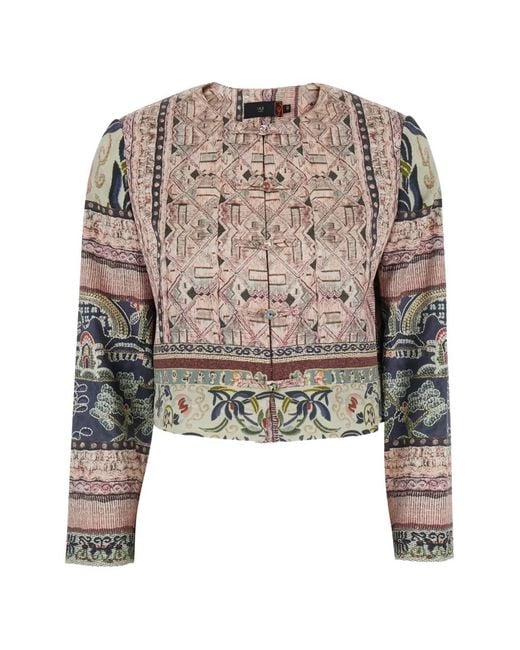 Hui Milano White Valerio Printed Jacket