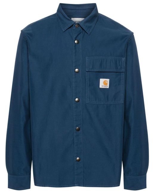 Carhartt Blue Hayworth Cotton Shirt for men