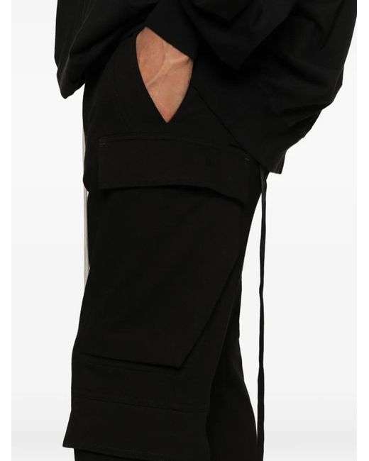 Rick Owens Black Pantalon Cargo Mastodon À Lien De Resserrage for men