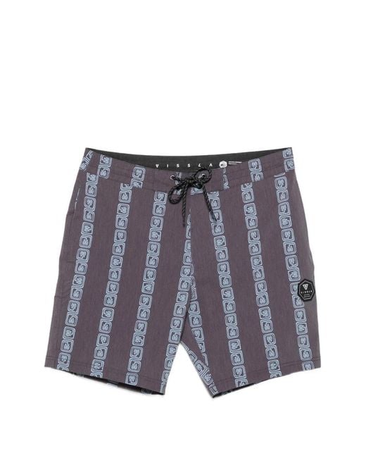 Vissla Blue Short De Bain Lost Coast À Imprimé Graphique for men