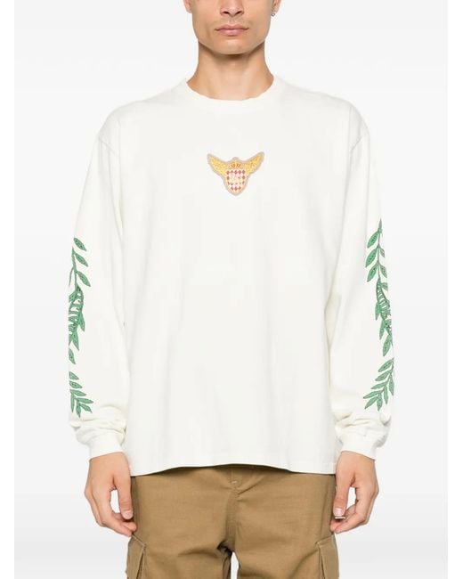Rhude White Rallye Graphic-Print T-Shirt for men