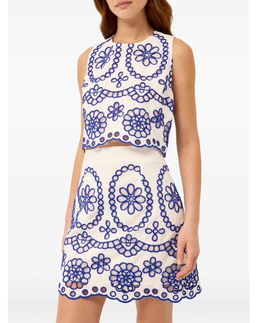 Marie Oliver Blue Orlee Mini Skirt