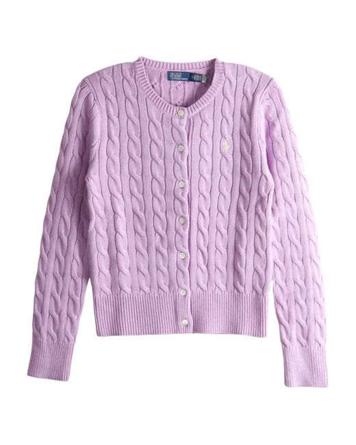 Polo Ralph Lauren Purple Long Sleeves Classic Cardigan