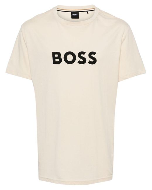 HUGO T-Shirt mit Logo-Print in Natural für Herren
