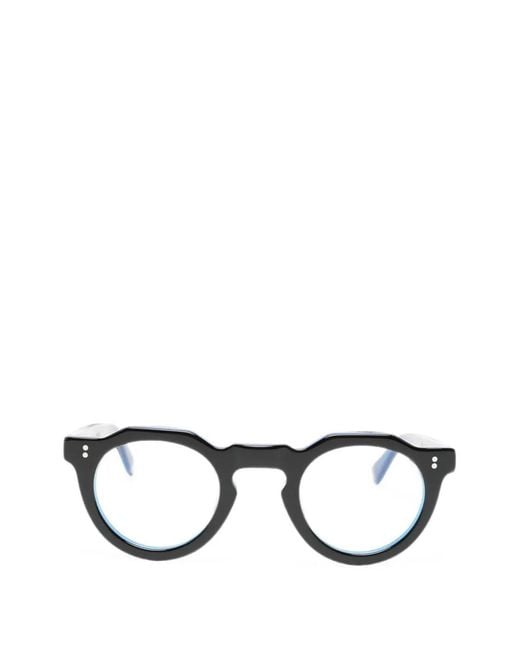 Lesca Black Pica Geometric-Frame Glasses