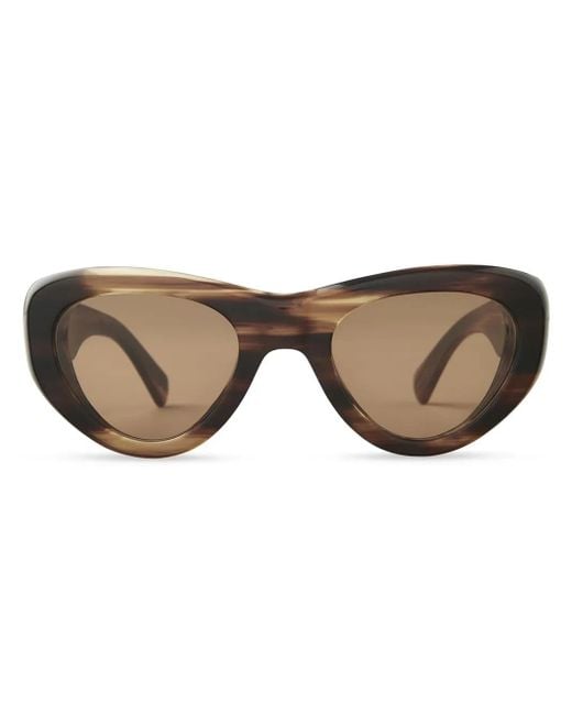 Mr. Leight Brown Reveler S Oval-Frame Sunglasses