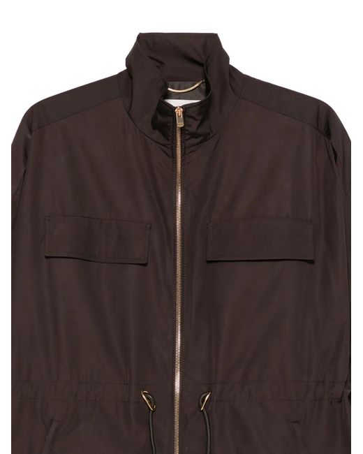 Agnona Brown Pocket Drawstring Jacket