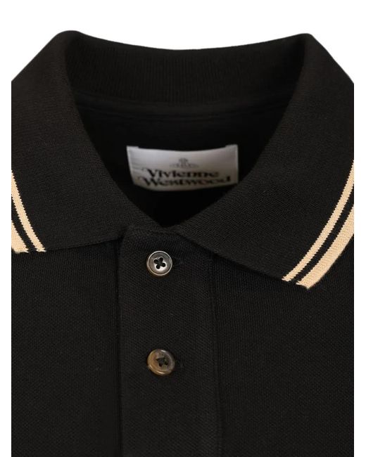 Vivienne Westwood Black Polo À Motif Orb Brodé for men