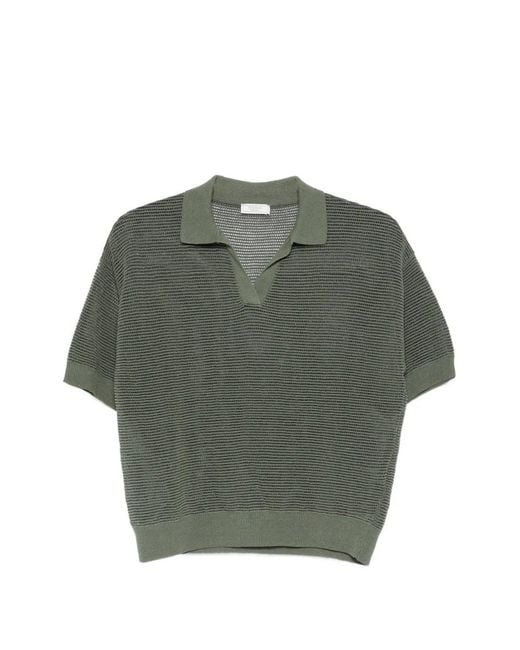 Peserico Green Open-Knit Sweater