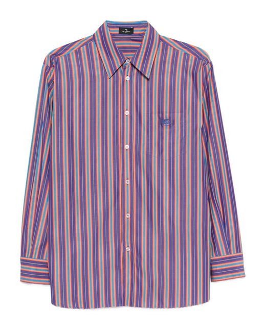 Etro Purple Cotton Shirt