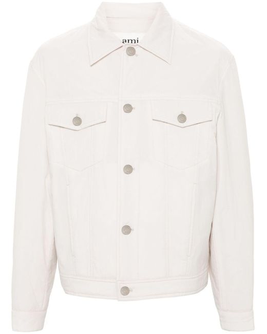 AMI White Padded Buttoned Jacket