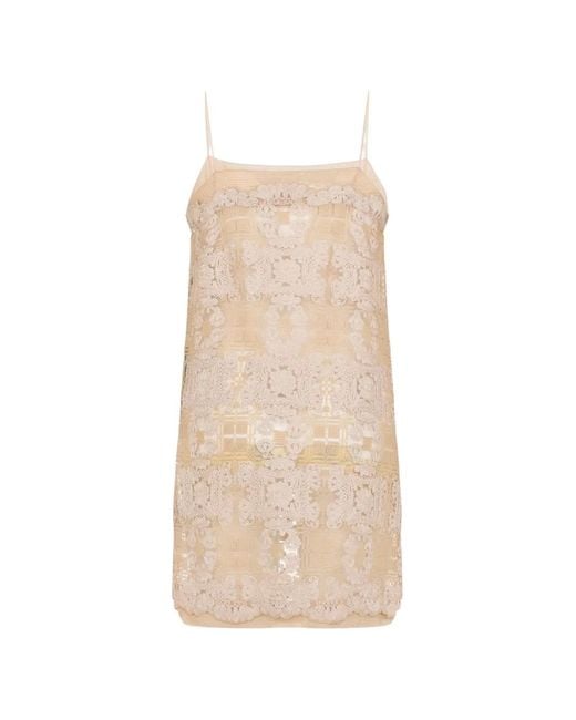 Ermanno Scervino Women's Natural Lace Dress - benaras.co Ermanno Scervino Women's Natural Lace Dress - benaras.co