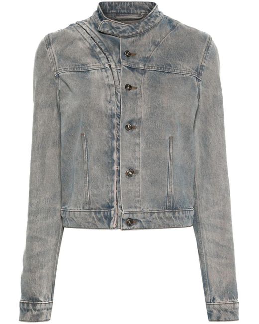Y. Project Gray Double-opening Denim Jacket