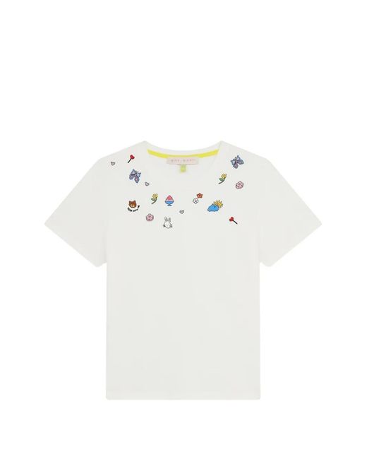 MIRA MIKATI White Appliqué T-Shirt