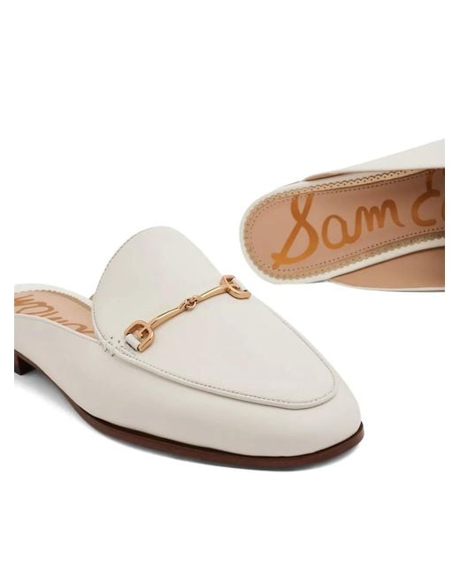 Sam Edelman White Mules Linnie Bit