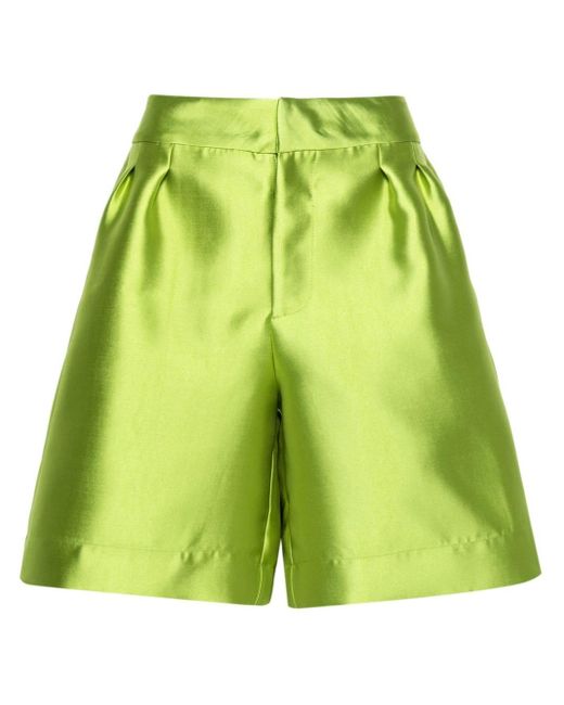 Marques'Almeida Green Tailored Taffeta Shorts - Women's - Recycled Polyester/viscose