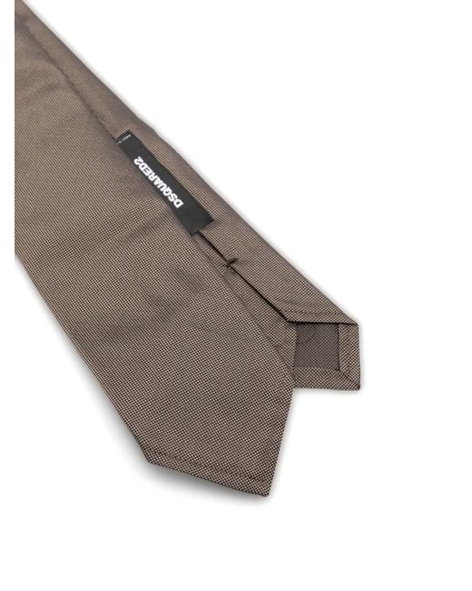 DSquared² Brown Silk Tie for men