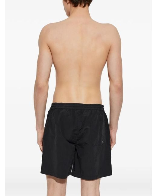 AllSaints Black Odyssey Drawstring Swim Shorts for men