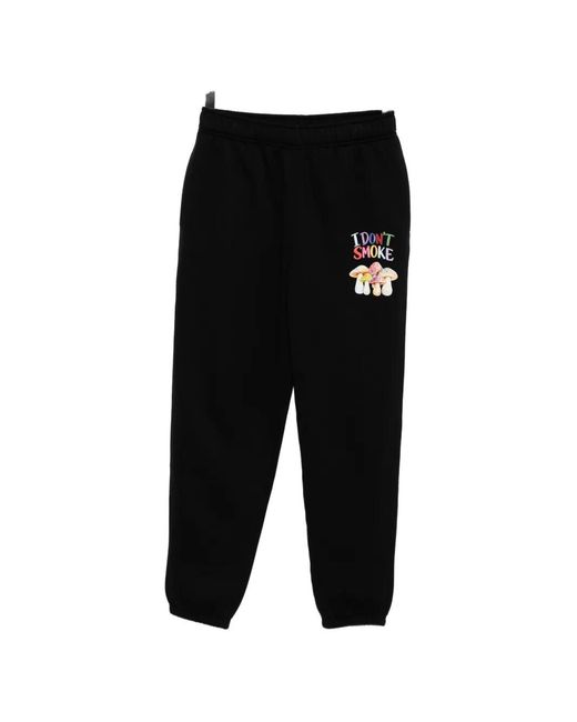 Melt Black Graphic-Print Track Pants for men