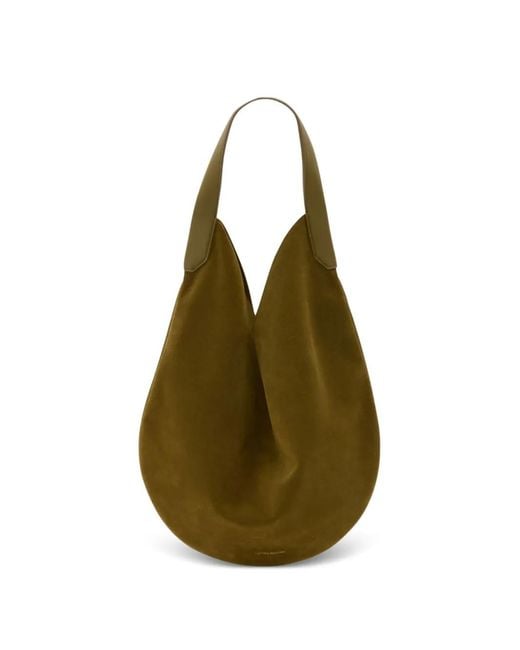 Victoria Beckham Green Sac Porté Épaule À Design Plissé