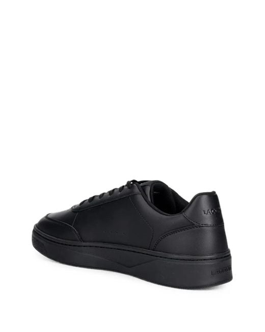 Lacoste Black Court Pro Logo-Plaque Sneakers for men