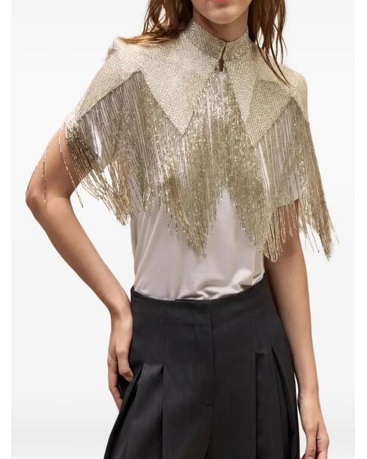 Twp Gray Cape Mit Perlen