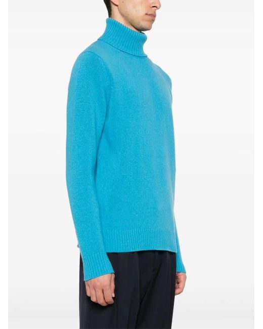 Nuur Blue Roll-Neck Sweater for men